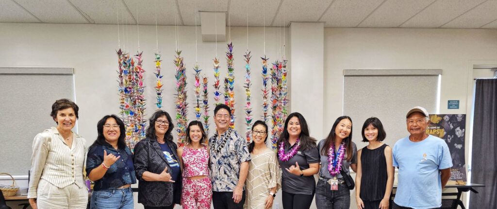 Deidre, Chelsea Kau, Melanie Agrabante, Rachelle Ouye (NVMC board vice pres), Mitch Maki, Valerie Matsunaga (board member) Maya Hernandez, Hwal Lee, Raina Ouye and Floyd Nagoshi