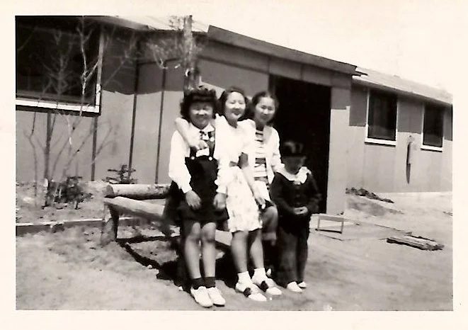 1944: Amache Incarceration Camp - Block 7 - Stella with her cousins