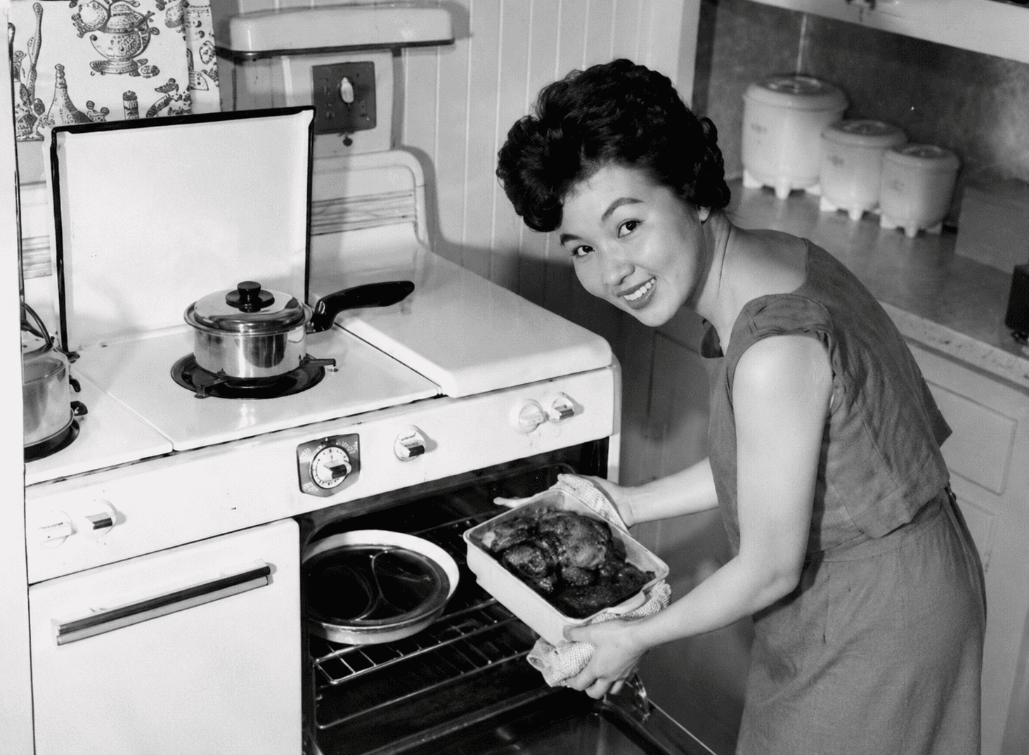Muriel Miura in the kitchen