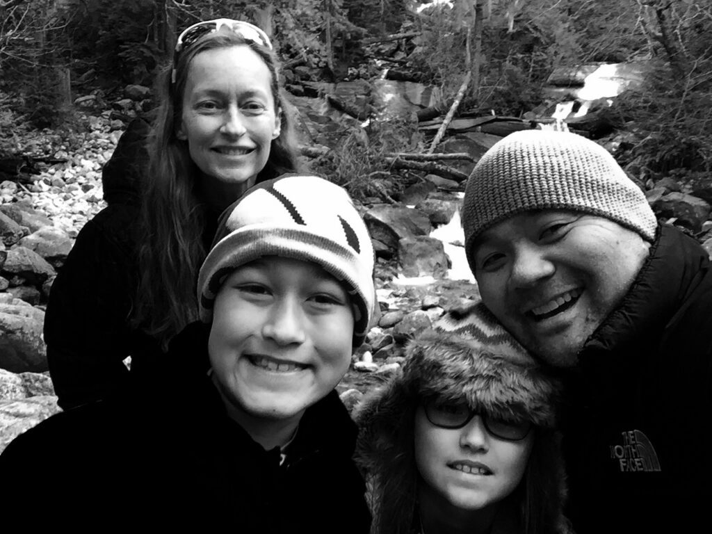 Megan and Rob with their children, Kainoa and Mordecai
