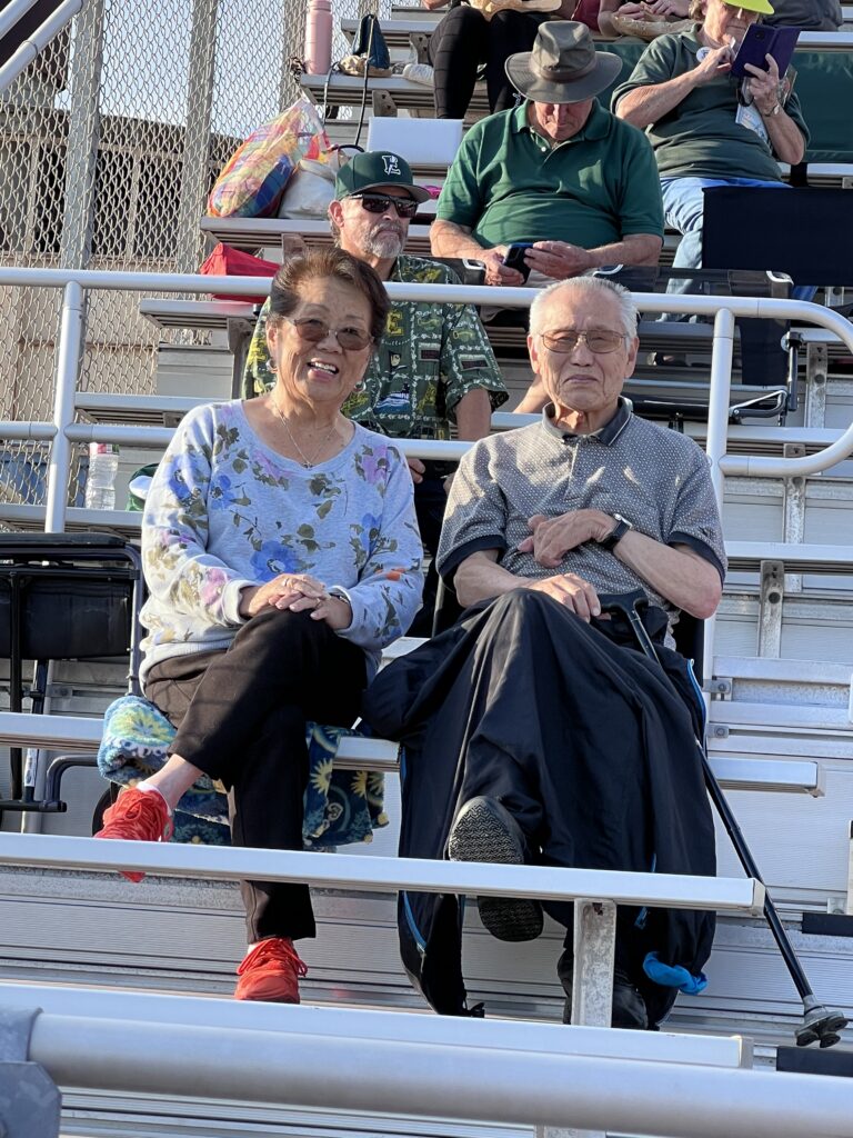 2022 - Nancy and Bob at their grandson’s football game