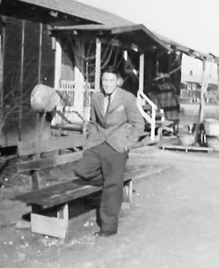 Jason's father, Jim Mikami, in Rohwer, Arkansas camp during WWII