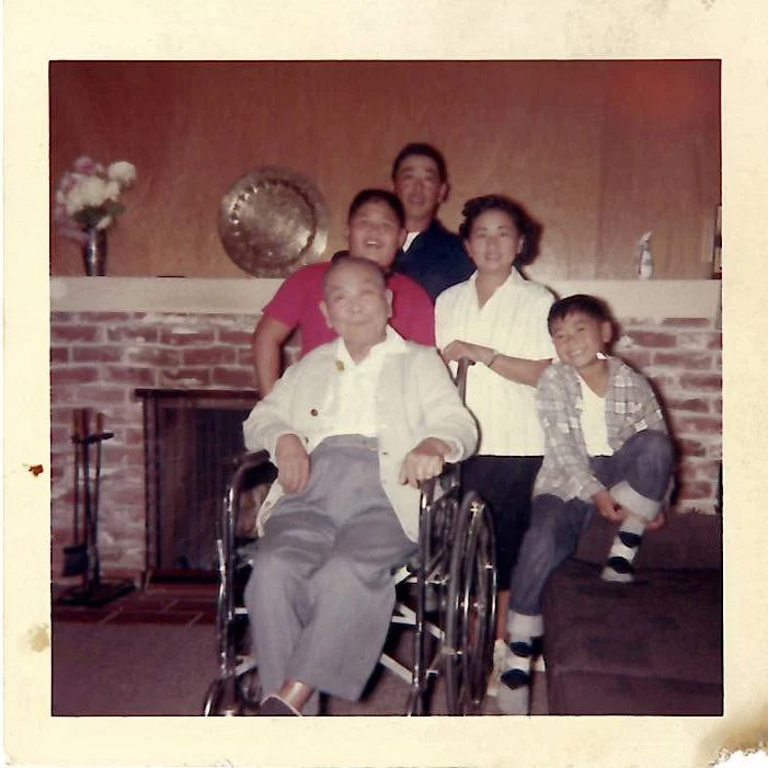 1960: Joe, Stella, Donnie, Jimmy with Stella’s Dad, Tohei