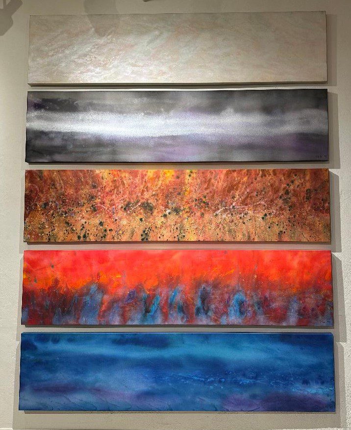 Space, Wind, Earth, Fire, Water, (Homage to Kanemitsu Series)