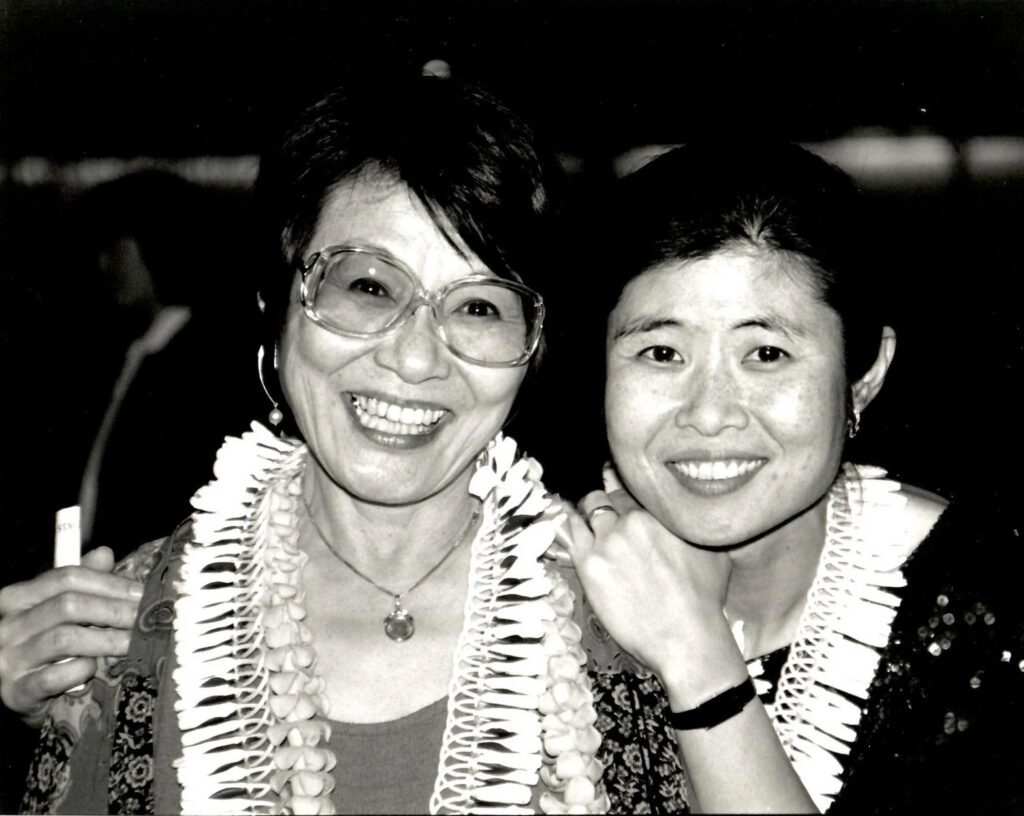 Lisa with her mother, Sue Okabe