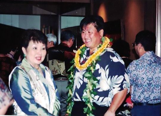 Muriel with Chef Alan Wong