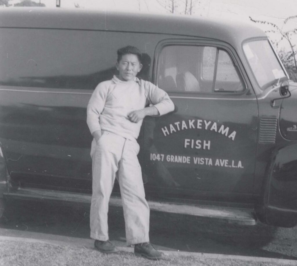 Fumio Hatakeyama with truck, 1950s. Courtesy of Kenji Hatakeyama.