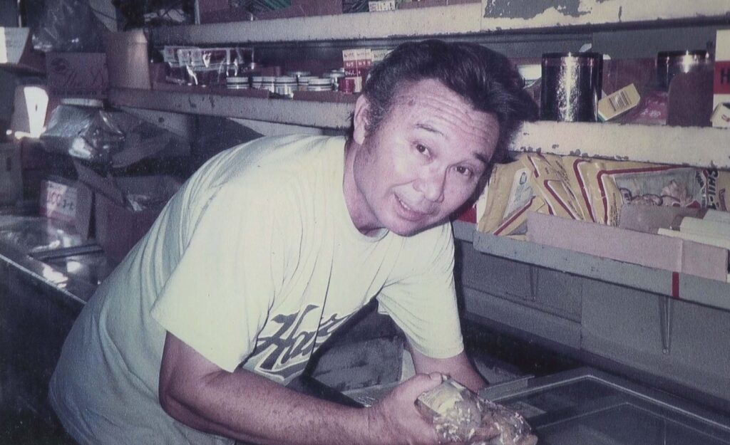 Kazuo “Lefty” Morimoto in truck. Courtesy of Glenn Morimoto.
