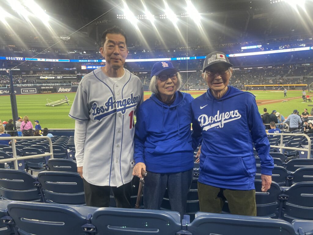 My parents at Dodgers in Toronto to see Shohei Ohtani