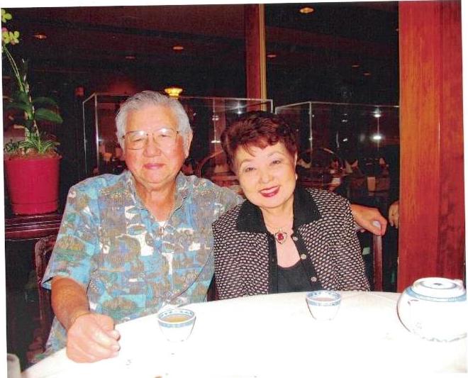 Yoshi and Muriel at dinner