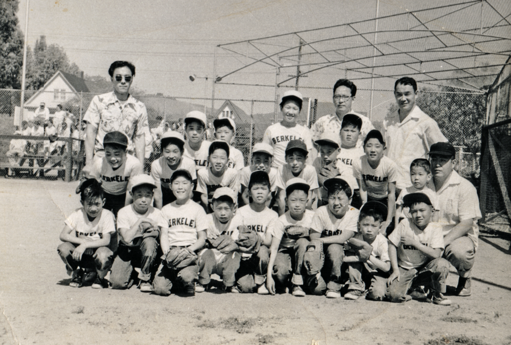 Original Berkeley Bears team, 1957. Dennis is in the first row on the far right.