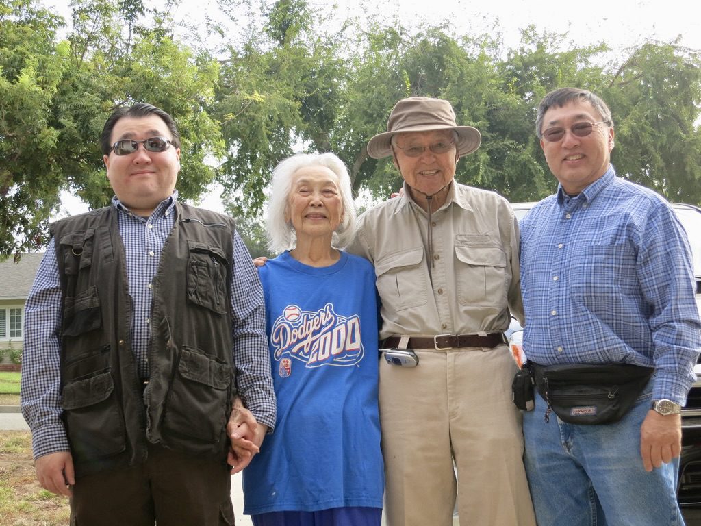 Mike, John's mom, dad, and John before leaving for one of their fishing trips to the Sierras